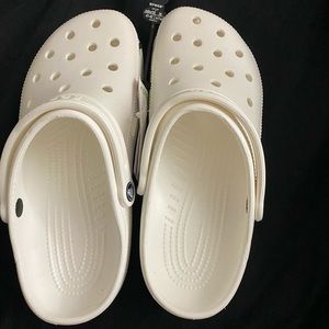 Brand new white crocs